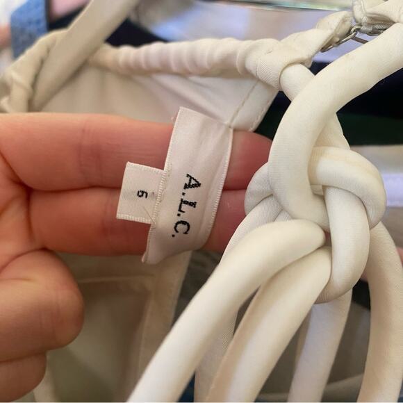 A.L.C. white blouse with tie back - Picture 2 of 6